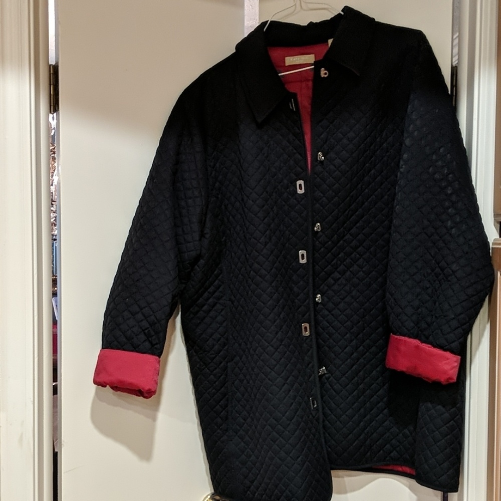 Black Kate Hill Light Quilted Coat